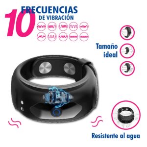 Anillo Vibrador Con Correa Ajustable, Recargable - Imagen 3