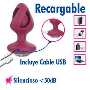 Plug Anal Doble Capa Red, Control Remoto - Imagen 5