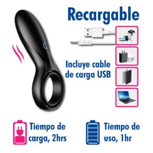 Anillo Vibrador recargable Unicornio - Imagen 4