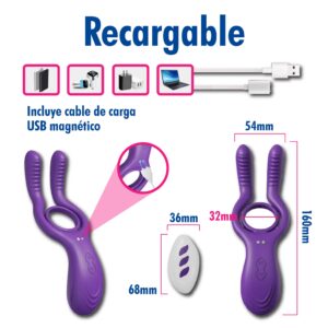 Anillo Vibrador Doble Estimulación Clitoris y Próstata - Imagen 3