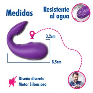 Vibrador App Ballenita Púrpura - Imagen 4