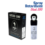 "Vista detallada del cabezal aplicador del spray desensibilizante Stud 100 distribuido por Eroticworldtoys."