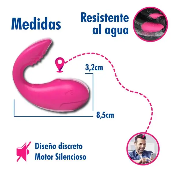 Vibrador Ballenita con App: Tu Estimulador de Clítoris y Punto G de Silicón Médico
