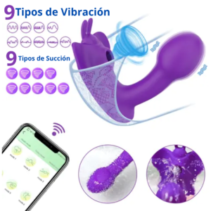 Vibrador Mariposa con App de Silicón Médico: Estimulación de Clítoris y Punto G