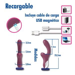 Vibrador Doble Estimulación Con Movimiento En Clítoris - Imagen 3