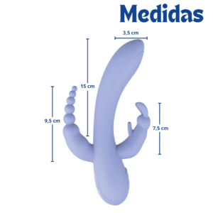 Vibrador Triple The Beat Blue - Imagen 3