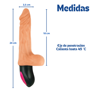 Natural Realskin Hot Cock 6.5" - Imagen 3