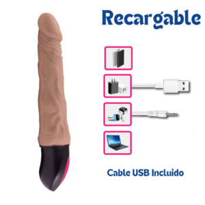 Natural Realskin Hot Cock 7"Chocolate - Imagen 3