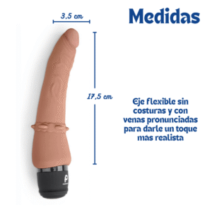 Vibrador Recargable Power Cock Realistic 7" Slim - Imagen 3