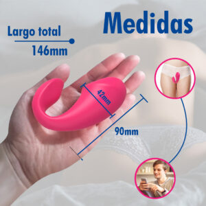 Vibrador App Ballenita Cola Gruesa, Fucsia - Imagen 4