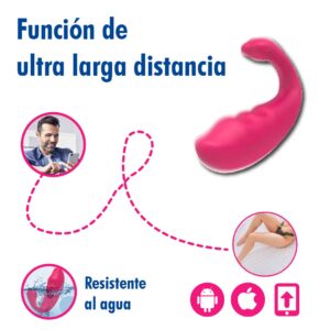 Vibrador App Ballenita Cola Corta, Fucsia - Imagen 4