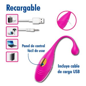 Vibrador a control remoto Gota de Agua, Recargable. - Imagen 3