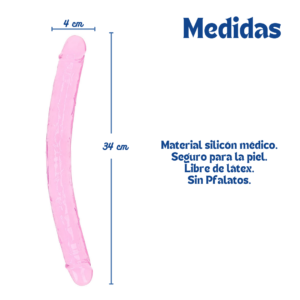 Realrock Realistic Double Dong 13" Pink - Imagen 4