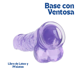 Consolador Realrock Crystal Clear 10", Purple - Imagen 3