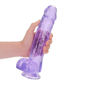 Consolador Realrock Crystal Clear 10", Purple - Imagen 4