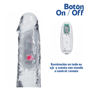 Realrock 7" - Vibrador realista Recargable con Control Remoto With Balls - Imagen 3