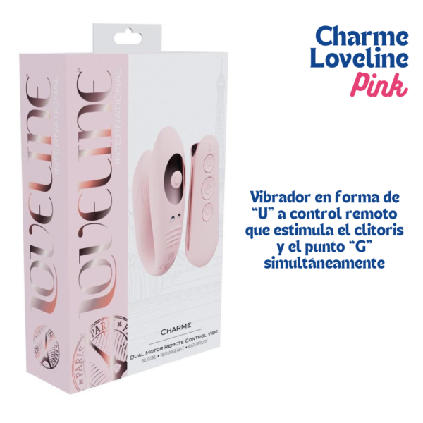 Vibrador Charme Loveline International Colección París Con control remoto