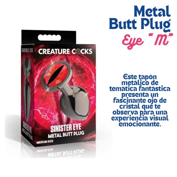 Empaque oficial Plug Anal Sinister Eye Metálico talla M
