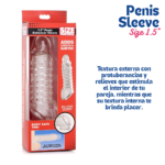 Caja oficial del producto Size Matters Penis Sleeve 1.5 pulgadas.