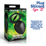 plug anal de Silicona con ojo de gato en vidrio talla L