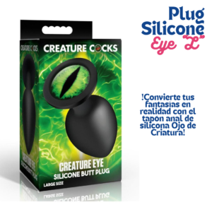 plug anal de Silicona con ojo de gato en vidrio talla L