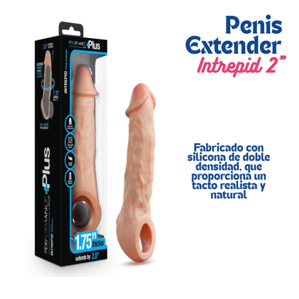 empaque-original-extensor-pene-performance-plus-intrepid.webp Caja original del extensor de pene Performance Plus Intrepid de $2\text{ pulgadas}$ color vanilla, producto importado $100\%$ original.