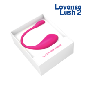 Empaque oficial abierto del huevo vibrador bluetooth Lovense Lush 2 de segunda generación en su bandeja protectora.