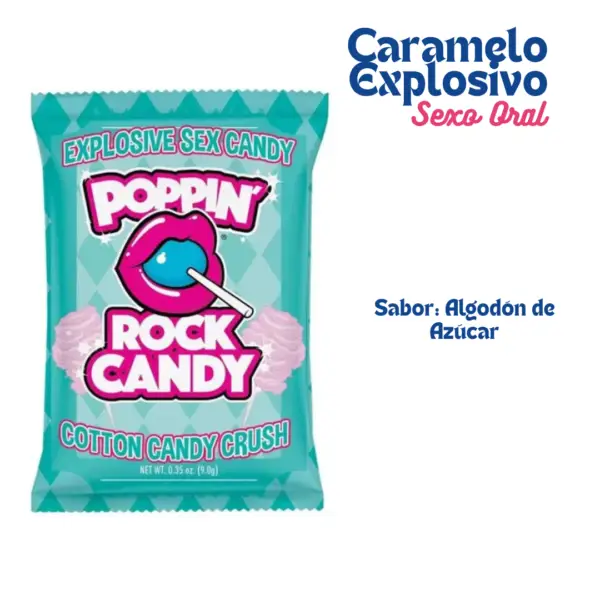Poppin Rock Candy: Caramelos explosivos para sexo oral de alta estimulación sabor: algodón de azúcar