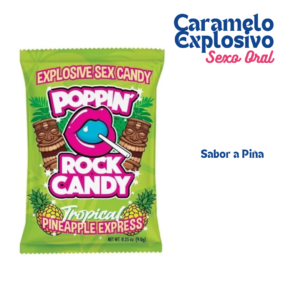 Poppin Rock Candy: Caramelos explosivos para sexo oral de alta estimulación sabor a piña