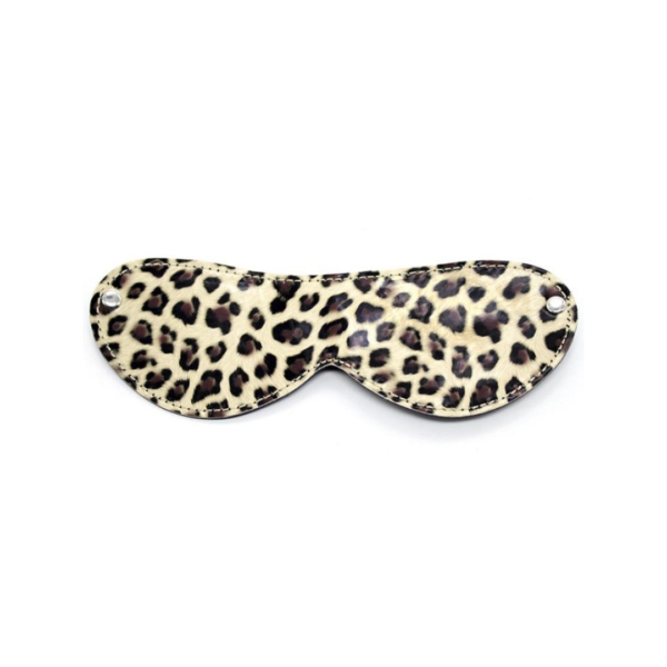Antifaz color leopardo de dominación suaves con interior de felpa.