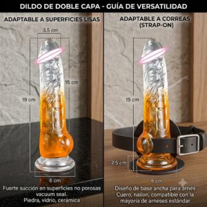 Dildo con Ventosa de Material TPE y Diseño Anatómico Flexible