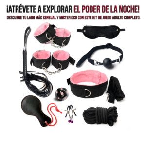Accesorios de bondage y amarres sensuales con paleta en felpa rosada