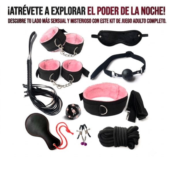 Accesorios de bondage y amarres sensuales con paleta en felpa rosada