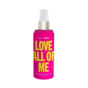 spray corporal con feromonas frasco rosado love all of me