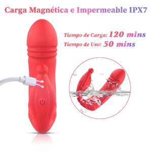 Vibrador Telescópico recargable doble estimulación