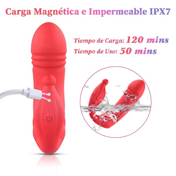 Vibrador Telescópico recargable doble estimulación
