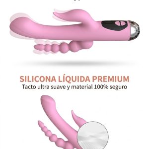 Vibrador Íntimo Triple Estimulación Cisne